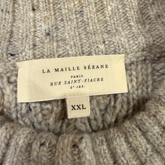 Sezane Andina Jumper Ecru Chiné - Size XXL - Picture 2 of 6